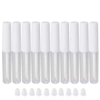 Picture of NICELEC Plastic Empty Lip Gloss Containers Tube, White, 1.3ml - 10pcs