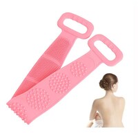 Picture of Sen Double Side Bath Shower Body Brush, Pink - 80cm