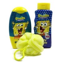 Picture of Zd Bundle Spongebob Square Pants Bath Set, Body Wash, Shampoo & Shower Puff