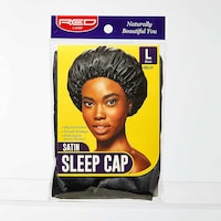 Picture of Red By Kiss Satin Sleep Cap, Large - Black