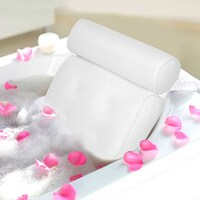 Picture of Zoedo Bathtub Cushion Pillow with 6 Strong Suction Cups, White - 14 X13in