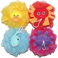Picture of Ttybg Stuffed Animal Bath Shower Spa Mesh Pouf, 5in, 4Pcs - 65g