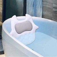 Picture of Loyuyu Quick Dry Bath Pillow with 4D Air Mesh Technology, White & Grey
