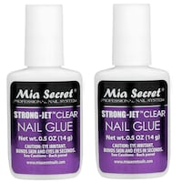 Mia Secret Strong Jet Nail Glue, Pack of 2 - 0.50 Oz