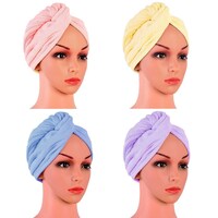 Picture of Si Tong Microfiber Hair Drying Towels, Pink/Yellow/Blue/Purple - 4Pcs