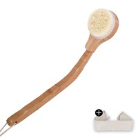 Picture of Kangwell Bent-Handle Gentle Shower Brush & Loofah Towel Set