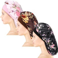 Picture of Blulu Satin Elastic Wide Band Hat, 3 Pieces - 42cm
