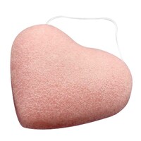 Picture of Heyna Q Konjac Facial Sponge, Pink Clay Heart Shape