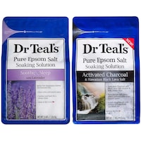 Picture of Dr Teal'S Epsom Salt Lavender And Charcoal & Hawaiian Black Lava, 6lb