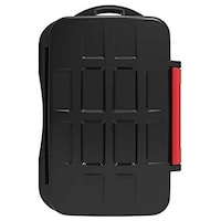 World of Needs Memory Card Case, 24 Slots, 12x7.5x2.2cm, Black & Red