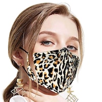 Picture of Woeoe Breathable Leopard Printed Face Mask, Black