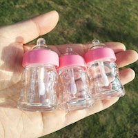 Masgo Cute Empty Lip Gloss Tubes Baby Bottle, Pink & Clear - Pack of 10