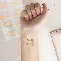Picture of Ginger Ray Hen Party Rose Gold Temporary Team Bride Tattoos
