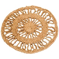 Picture of Gobamboos Round Looped Jute Placemat, JPM2269, 14 Inch, Beige
