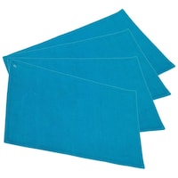 Picture of Gobamboos Jute Plain Placemats, 12x18 Inch, Blue, Set of 4