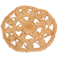 Picture of Gobamboos Eco-Friendly Natural Jute Placemats, JPM2268, 12 Inch, Beige