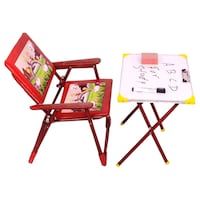 Sidhant Enterprises Kids White Board Table Chair Set
