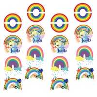 Picture of Supperb Colorful Rainbow Temporary Tattoos - Set of 4