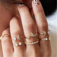 Picture of Vesocozgsz Bohemian Gold Stackable Joint Knuckle Ring Set - 7 Pieces