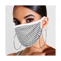 Picture of Campsis Fashion Polyester Stunning Fabric Masks, White
