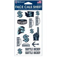 WinCraft NHL Seattle Kraken Face Cals Decals Sheet, 4x7inch