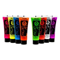 UV Glow Blacklight Neon Face and Body Paint, 0.34oz - Pack of 24