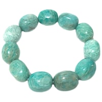 Picture of Remedywala Amazonite Round Tumbled Bracelet, Green, 8mm