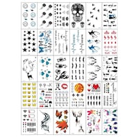 Lw Various Designs Waterproof Small Size Body Art Stickers - 30 Sheets