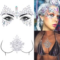 Picture of Aularso Bindi Mermaid Face Gems with Chest Gems Rhinestones Face Jewel for Women