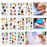 Picture of Cupaplay Halloween Temporary Tattoos, 346 Pieces - 33 Sheets