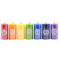 Picture of Parkash Parrafin Wax Chakra Candle, Pack of 7