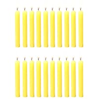 Picture of Parkash Unscented Chime Candles, Yellow, Pack of 20