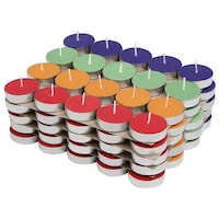 Picture of Parkash Coloured Tea Light Candles, Multicoloured, Pack of 100