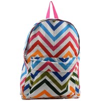 HVE Zigzag Printed Laptop Backpack, 15 inch, Multicolour