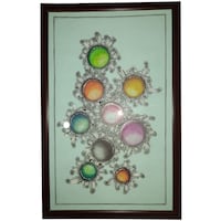 Decorative Zen Gems Themed Art Work, 36x56 cm, Multicolour