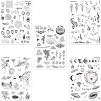 Picture of Jansong Facial Neck, Hand and Arm Tattoo Stickers - 5 Sheets