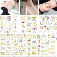 Picture of Stken Valentine's Day Party Hot Stamping Tattoo Stickers - 7 Sheet