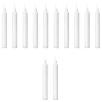 Picture of Parkash Paraffin Wax Tapper Candle, White, Pack of 12