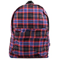 Picture of HVE Check Pattern Laptop Backpack, 16 inch, Multicolour