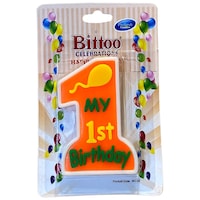 Picture of Parkash Small 1st Birthday Candle, Multicolor, BC - 28