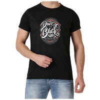 Fashionzoo Regular Fit Men's T-Shirts, Black