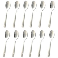 Parage Stainless Steel Table Spoons, Oskar, Set Of 12, Silver