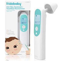 Frida Baby 3-in-1 Ear, Forehead & Touchless Infrared Thermometer with AAAX2 Battery