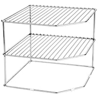 Picture of Unify Multipurpose Stainless Steel Kitchen Dish Corner Shelf Rack