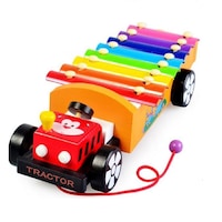 UKR Xylophone Tractor Wooden, Multicolor
