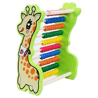UKR Wooden Abacus Giraffe, Multicolor