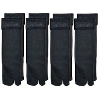 Starvis Snow Thermal Socks, Black, Pack of 4