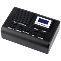 Spy Mini Digital Telephone Voice Recorder with LCD Display, Black