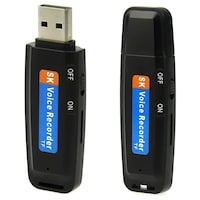 Spy Digital USB Pen Drive Hidden USB Audio Recorder, Black