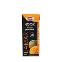Lamar 100% Mango Juice Blend, 200ml - Carton of 27 Pcs